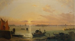 Venedig sett från Lido (olja)