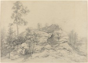 A Wayside Shrine huggen in i en Rocky Tor
