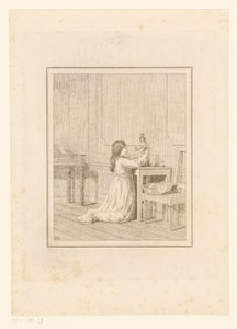 Flicka med docka Scener från vardagen i Italien (serietitel) Figur prese dal vero (serietitel på objekt) av Friedrich Rehberg