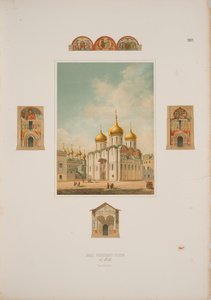 Dormitionskatedralen i Kreml i Moskva, 1850 av Friedrich Richter