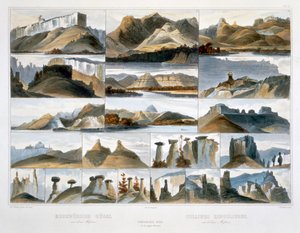 "Remarkable Hills on the Upper Missouri", 1844