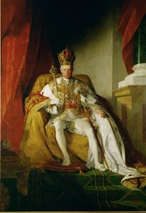 Kejsar Frans I i kröningsdräkt av det österrikiska kejsardömet... av Friedrich von Amerling