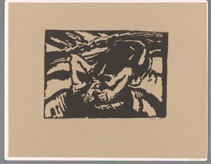 Knästående man av Frits van den Berghe (signed by artist)
