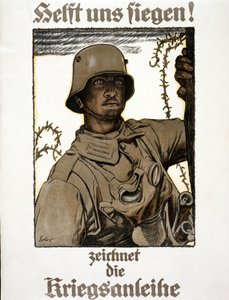 Hjälp oss att vinna! Zeichnet die Kriegsanleihe, publicerad i en publikation. München, 1917