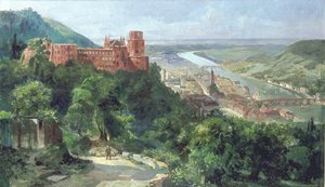 Utsikt över Heidelberg, ca 1910 av Fritz Genutat