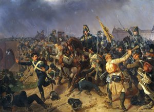 Avsnitt från mötet nära Znaim 1809 av Fritz L