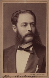 Porträtt av kompositören Wilhelm Westmeyer 1829-1880.