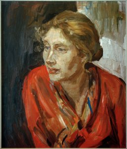 Porträtt av dottern Alexandra av Fritz Mackensen