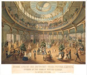 Interiörvy av det tyska folkets vinterträdgård. Interiör av den tyska vinterträdgården..., 1856. av Fritz Meyer