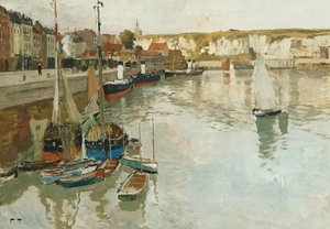 Dieppe, ca 1894 av Frits Thaulow