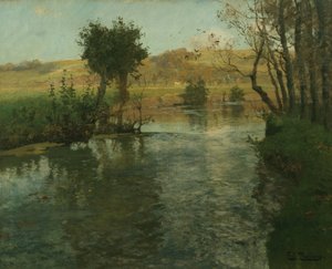 Franskt flodlandskap, ca 1895 (målning)