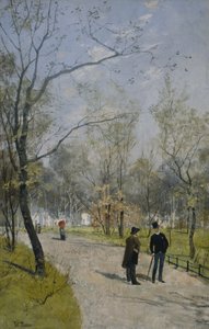 Från den kungliga trädgården (olja på duk) av Fritz Thaulow