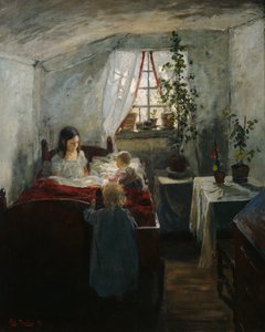 Interiör med barn av Fritz Thaulow