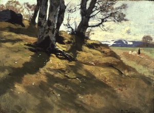 Landskap på Stord, Norge av Fritz Thaulow