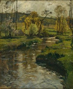 Floden i Normandie, ca 1896 (målning) av Fritz Thaulow