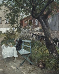 Sommardag i trädgården