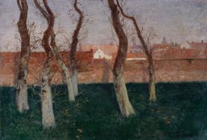 Den muromgärdade trädgården, 1893 av Frits Thaulow