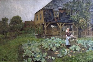 Herrgården på Grunerløkka (olja på duk) av Fritz Thaulow