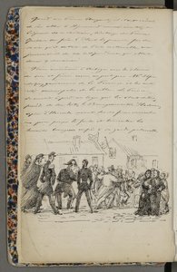 Illustration hämtad från ett privat arkiv i Nationalbiblioteket med titeln Voyage en Norvège 1856 av Fritz von Dardel av Fritz von Dardel