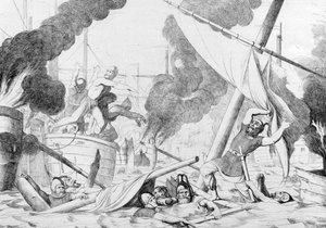 Grekisk brand under belägringen av Konstantinopel, före 1839