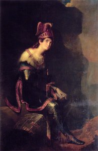 Porträtt av prinsessan Zinaida Alexandrovna Volkonskaya 1792-1862 i Tancreds vana