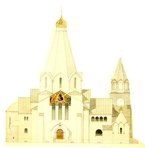 Design för kyrkan i Balakovo av Fyodor Shekhtel