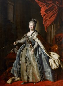Porträtt av kejsarinnan Katarina II (1729-1796) av Rokotov, Fjodor Stepanovich (1735-1808). Olja på duk, andra hälften av 1700-talet, State A. Radishchev Art Museum, Saratov av Fyodor Stepanovich Rotokov