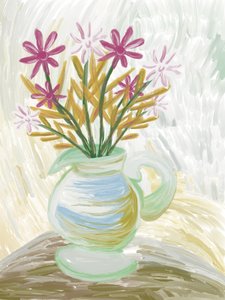 Livfullt blomsterstilleben av GIovanna Gil Alves