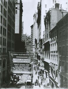 Taft och Sherman Banner på Maiden Lane, New York City, 1908 av G.P. Hall und Sohn