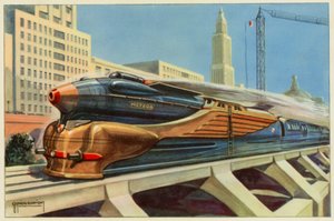 The Railroads of Tomorrow (färg litho)