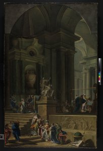 Ett allegoriskt monument över Sir Isaac Newton av G. B. and Valeriani D. and G. Pittoni