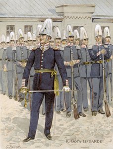Svenska livgardet, Stockholm, Sverige, 1901 av G Bagge