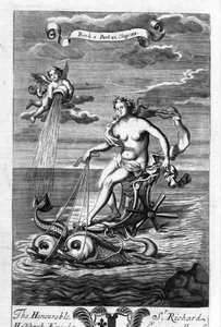 Venus Riding her Chariot Drawn by Dolphins, illustration från Bok 1 Del 6 Kapitel 11 av 