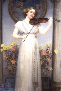 Porträttstudie (Lady Playing a Violin)