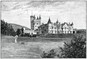 Balmoral Castle från nordväst, Aberdeenshire, Skottland, 1900.