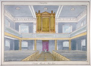Interiör av Holy Trinity Church, Newington, Southwark, London, 1826 av G Yates
