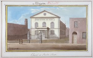 Utsikt över kapellet i Penton Street, Southwark, London, 1825 av G Yates