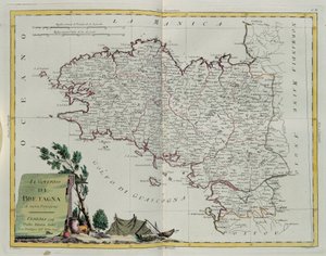 Bretagneviken, gravyr av G. Zuliani hämtad från Tome I of the Newest Atlas publicerad i Venedig 1777 av Antonio Zatta, Privat samling av G. Zuliani