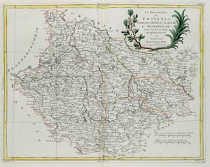 Pfalzerna i Posnania, Gniesno, Brzesc, Kalisz och Inovroclav, graverade av G. Zuliani, hämtade från volym III av "Nyaste Atlas" publicerad i Venedig 1781 av Antonio Zatta, Privatsamling av G. Zuliani