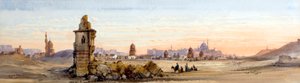 Mamelukgravarna, Khalifernas dal, Kairo (akvarell) av Gabriel Carelli