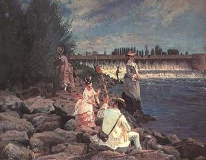 Fiske på Seine av Gabriel Guay