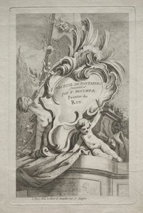 Fontänernas bok: nr 1, titelsida av Gabriel Huquier