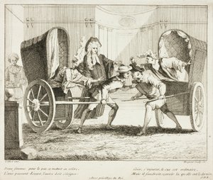 Tallrik från Livre de Scènes Comiques av Gabriel Huquier