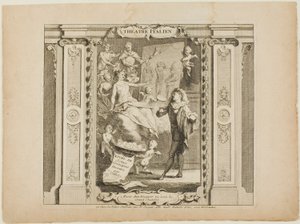 Italian Theatre, frontispice till Livre de Scenes Comiques