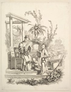 Toaletten, ca. 1742. av Gabriel Huquier