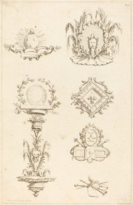 Motiv för tail-Pieces: pl. 10 av Gabriel Huquier after Claude Gillot