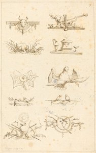 Motiv för tail-Pieces: pl. 7 av Gabriel Huquier after Claude Gillot