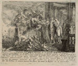 Allegori om dauphinens konvalescens av Gabriel Jacques de Saint Aubin