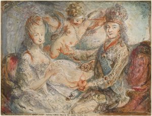 Louis XVI och Marie-Antoinette krönt av kärlek