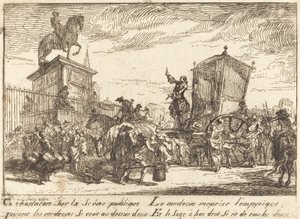 Charlatan (Le charlatan) av Gabriel Jacques de Saint Aubin